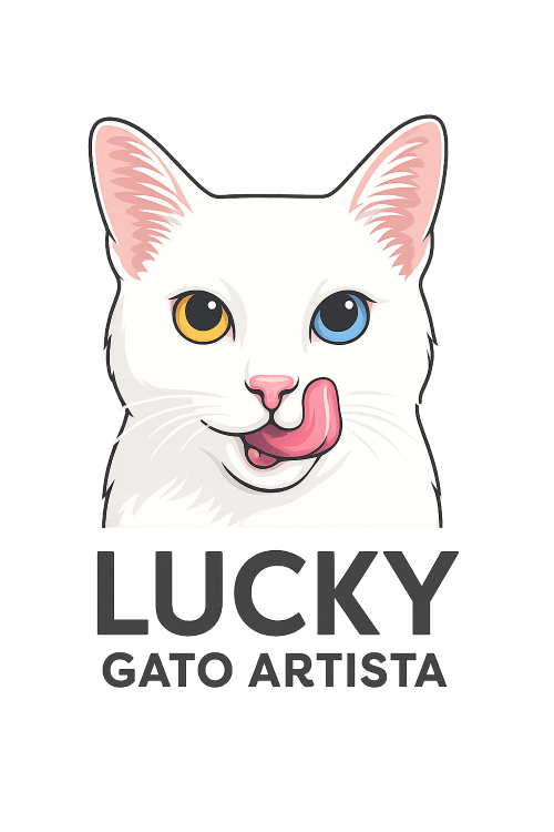 Logo do Gato Artista, representando o universo felino com arte, criatividade e carinho, destacando a personalidade única dos gatos em um espaço acolhedor e inspirador